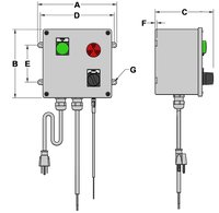 J.L. Wingert AL 95 Decibel Audible Alarm with Silence Switch and Remote Dry Contact on Low Level Mounted in a Control Panel