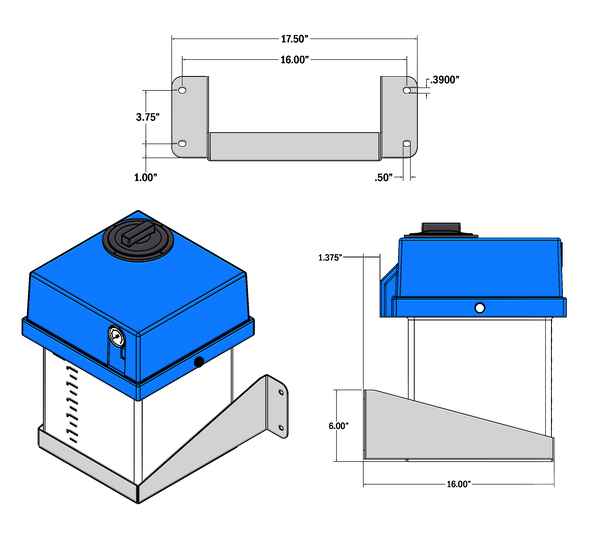 J.L. Wingert CWB Wall bracket for Compact Glycol Feed System